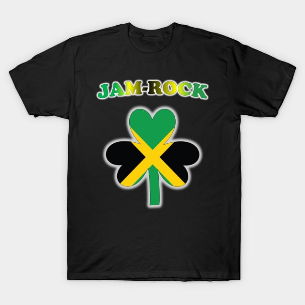 Jamrock - Cool Jamaican Shamrock T-Shirt by Pro Melanin Brand